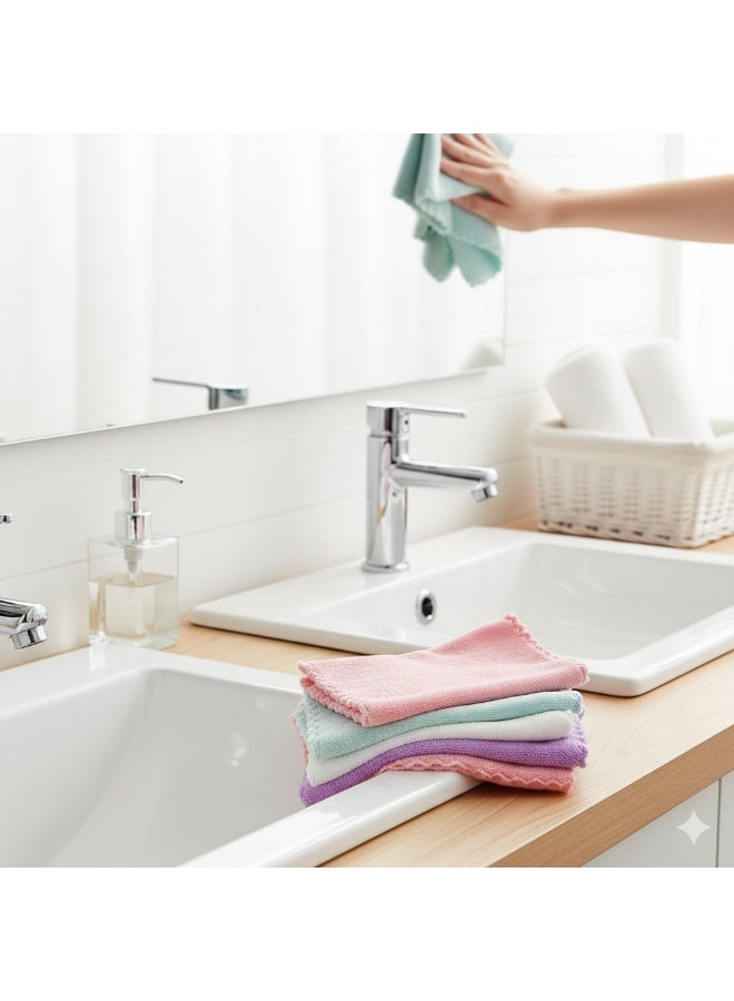 Premium Microfiber Kitchen Towel Set - 6 Pack Multipurpose Dish Cloths for Cleaning, Drying & Polishing - Ultra Absorbent, Lint-Free & Scratch-Resistant - 30x30cm - Assorted Pastel Colors - Image 2